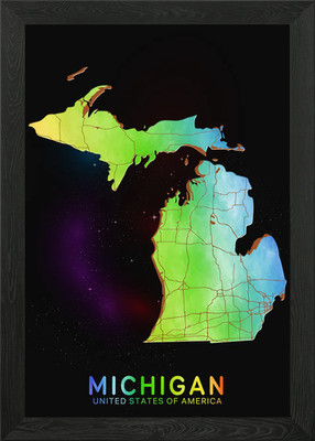 Michigan USA Gerahmtes Wandbild Poster Leinwanddruck Bild