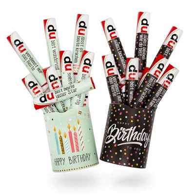 Aufkleber-Set Happy Birthday Konfetti und Mint für Duplo Pralinen I dv_1366