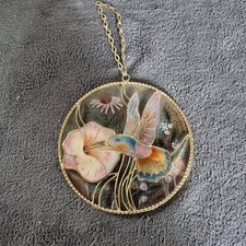 Hummingbird Colorful Sun catcher stained glass Floral Hummingbird