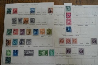 PHILIPPINES Early Stamp Collection 1890 onwards from Antique Senf Album