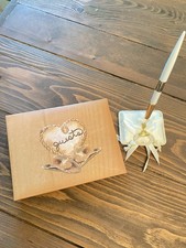 Wedding Guest Book and Pen Set Elegant Signing Book for Wedding