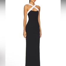 New | Nookie Viva 2 Way Gown in Black & White Small Formal Dress