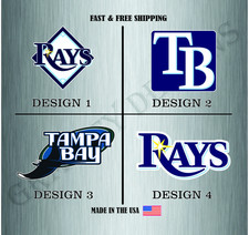 TAMPA BAY RAYS BASEBALL MLB LOGO VINYL STICKER DECAL CAR TRUCK BUBBLE FREE