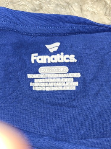 Los Angeles Dodgers Shirt Women's 2XL XXL Blue Short Sleeve MLB Fanatics Ladies - Picture 3 of 4