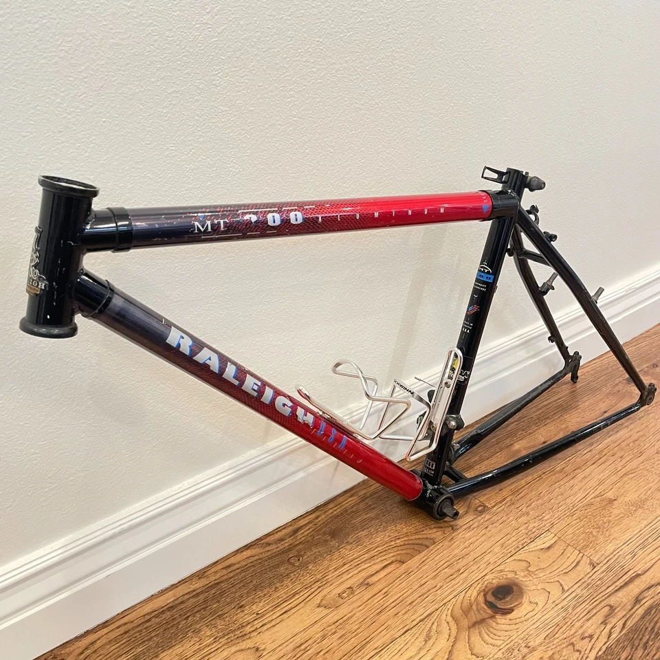 Vintage RALEIGH MT 200 Mountain Bike Frame Set 18” Chromoly Aluminum - Image 3 of 4