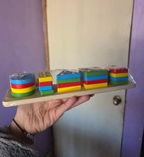 Montessori Wooden Shape Stacking Blocks   Early Educational Toy