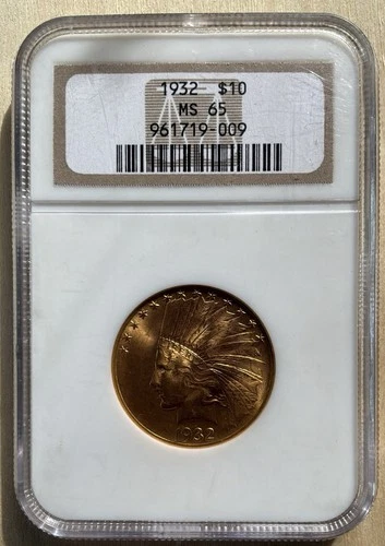 NGC MS65 1932 Indian $10 US Gold Eagle Coin 961719-009