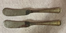 Antique WM Rogers & Son Master Butter Knives EternallyYoursPatternSilverPlated 2
