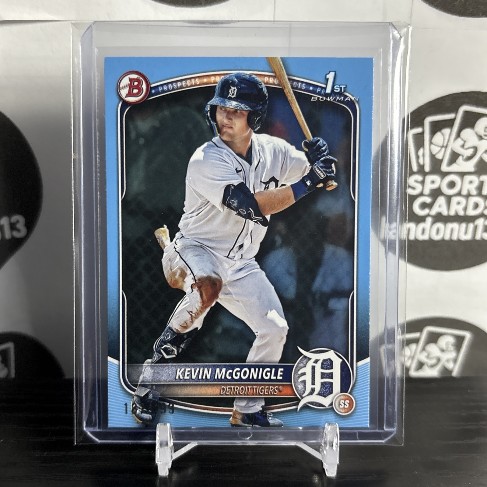 2025 Bowman - Prospects Kevin McGonigle #BP-79 Sky Blue /499 (RC)