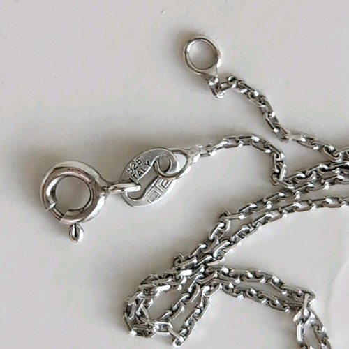 SS Letter E Pendant with Sparkling Diamonds - Sterling Silver Necklace - Picture 10 of 10