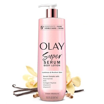 Olay Super Serum Hand & Body Lotion for Dry Skin, 24hr Long Lasting Hydration, 5