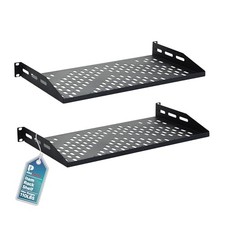 Server Vented Shelf - 2-Pack 19 Inches, 10'' Deep, 1U Universal Integration