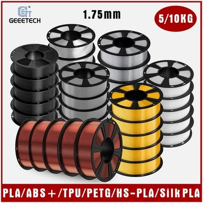 Geeetech 10KG PLA PETG ABS+ ASA TPU 1,75mm 10 rolls 3D Drucker Filament 1KG*10
