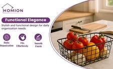 Metal Wire Storage Basket Multi Use Freezer Organizer Bathroom Kitchen Cabinet