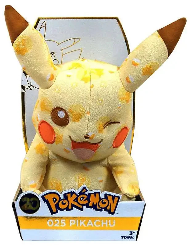 TOMY Pokemon 20th Anniversary Winking Pikachu 10-Inch Plush - New
