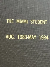 Vintage Miami University of Ohio Redskins Redhawks THE MIAMI STUDENT 1983 / 1984