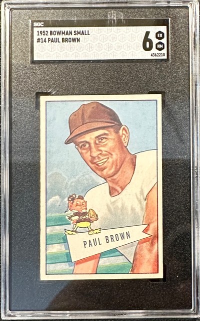 1952 Bowman kleine Fußballkarte #14 PAUL BROWN Cleveland Browns SGC 6