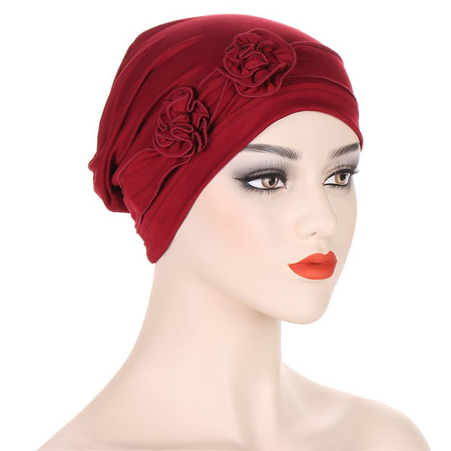 Flower Turban Hats for Women - Pre Tied Twist Solid Hedwrap Caps Chemo Cancer... - Picture 2 of 8