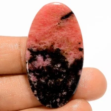 100% Natural Rhodonite Oval Shape Cabochon Gemstone 42.5 Ct. 42X23X4 mm A-35798