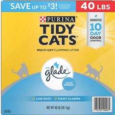 Purina Tidy Cats Multi-Cat Clumping Litter Clear Springs Scent 40 lbs