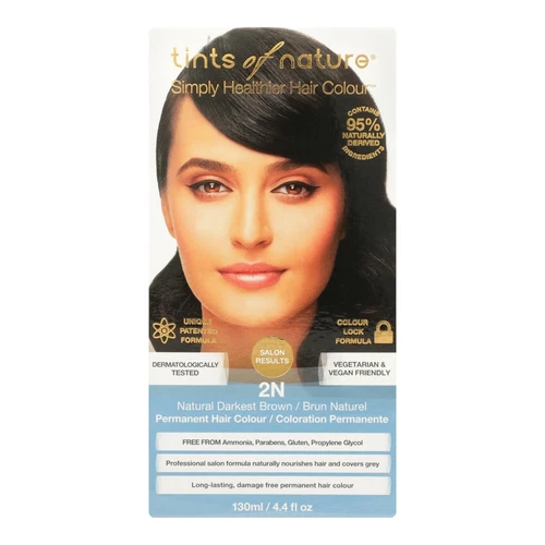 Tints Of Nature Permanent Hair Color 2N Natural Darkest Brown Organic 4.4 fl oz
