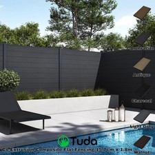 Composite Fence Boards 1.8m x 15.7cm Tongue & Groove Flat Woodgrain Panels