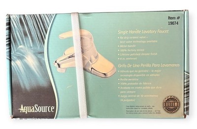 Aqua Source Single Handle Bathroom Faucet No Drip Ceramic Valve 4'' Centerset NEW
