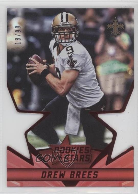 2015 Rookies & Stars Star Studded Die-Cuts Longevity Red 18/99 Drew Brees 2k3