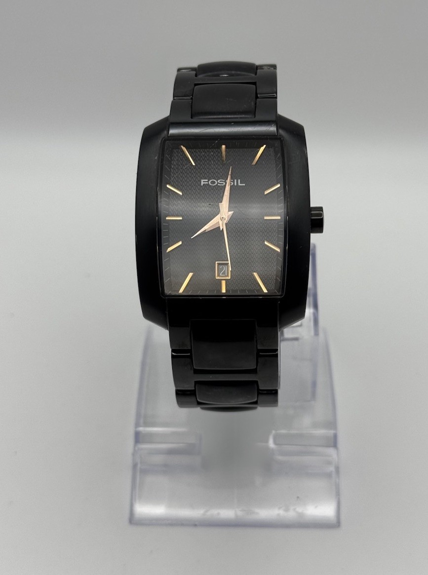 Fossil FS4120 Men's Black Stainless Steel Analog Dial Quartz Wrist Watch