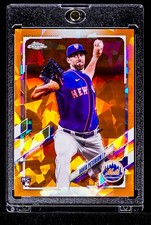 David Peterson RARE ORANGE CRACKED ICE REFRACTOR ROOKIE CARD SP RC /25 CUBS. rookie card picture