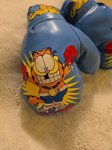Garfield Boxing Glove 2004 Kellytoys Blue PAWS Cat Vintage Toy USA Stuffed Plush - Picture 2 of 24