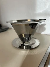 Pour Over Coffee Maker Dripper Stainless Steel Single Cup Brewer Reusable