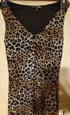 Fashion Nova Women’s XS Leopard Print V-Neck Sleeveless Dress