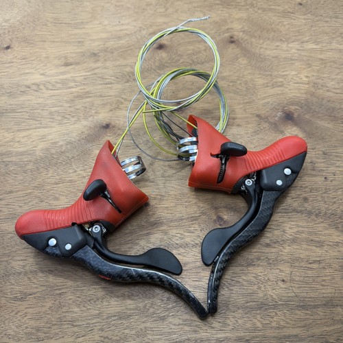 Campagnolo Super Record 11 Speed Ergo Shifters 1st Gen Red 2011-2014 - Picture 13 of 13
