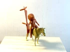 Marx 1950's 54mm Fort Apache Indian Chief  on standing horse.