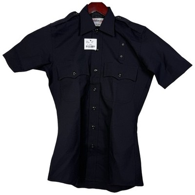 Elbeco LAPD Short Sleeve 100% Wool Shirt | Midnight Navy | Size 14 | 4237 NEW