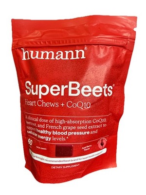 humanN Super Beets Heart Chews Advanced - CoQ10 60 Chews Exp: 04/2027+