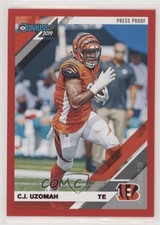 2019 Panini Donruss Press Proof Red CJ Uzomah #63 4k8