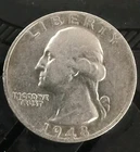 1948-S Washington Quarter 25C San Francisco Business Strike 90% Silver KM#164