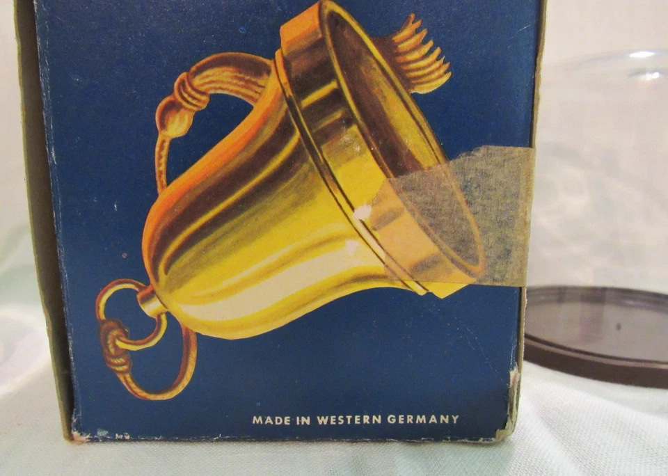 Campana de Navidad Vintage Caja Original Hecha en Alemania Occidental - Usada (CM825) Foto 3 de 4