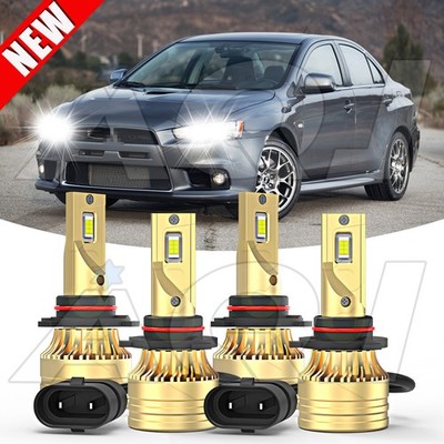 For Mitsubishi Lancer 2012-2017 6000K LED Headlight Bulbs Hi Lo Beam Combo Kit