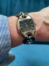 Gucci Womans Marina Chain Watch 121.3 Brown Face