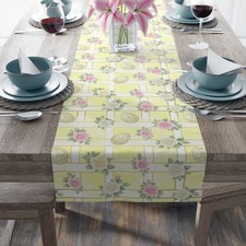 Table Runner Floral Easter Spring Pattern Kitchen Dining Decor