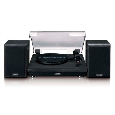 LENCO LS100BK Bluetooth 20W Plattenspieler Mit Lautsprechern Schwarz