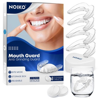 Mouth Guard for Grinding & Clenching Teeth at Night - EVA Material, 6 Tablets
