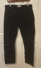 F.M Allen Straight Fit Corduroy Pants Navy Blue Mens 36x34 Made In USA