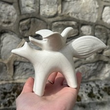Cute Anthropology Fox Bird Pigeon Dove Candle Holder Whimsy Cottage Core
