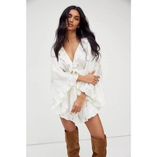 New Free People Dance All Night Romper Size XS White