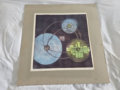   ️ Emily Howe Marks Artist Proof Abstract Print (MA, 1910 2006)   