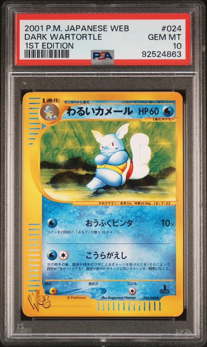 Dark Wartortle 024/048 Pokemon Web for sale | eBay